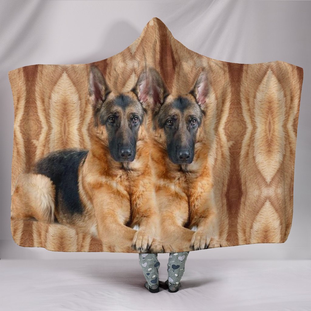 Amazing German Shepherd Dog Print Hooded Blanket Free Shipping