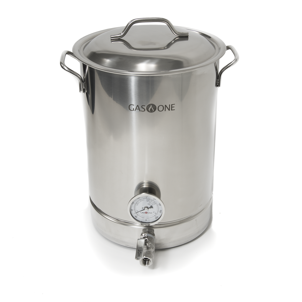 GasOne Stainless Steel Stockpot – 20qt Stock Pot with Lid and Capsule  Bottom – Heavy-Duty Cooking Pot for Beer Brewing, Soup, Seafood Boil –  Satin