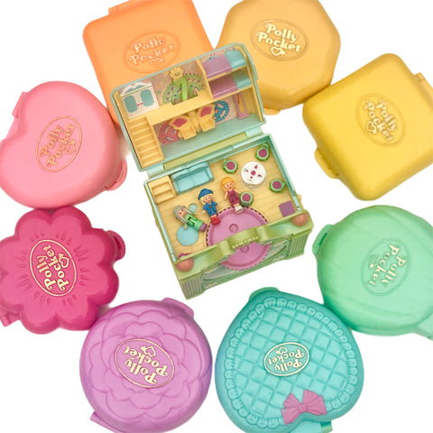 Vintage Polly Pocket Stampin' School Playset. School Stamp Compact