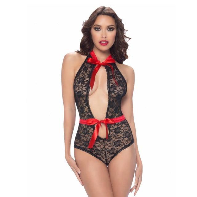 Monokini Lace Porn - 2017 Sexy Lingerie Hot Black/Red Lace Floral Dress Porn Sex Underwear Sexy  Teddy Baby Dolls Lenceria Sexy Costumes