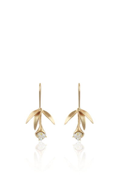 Small 14K Gold Wildflower Earrings with Keshi Pearls – Annette Ferdinandsen