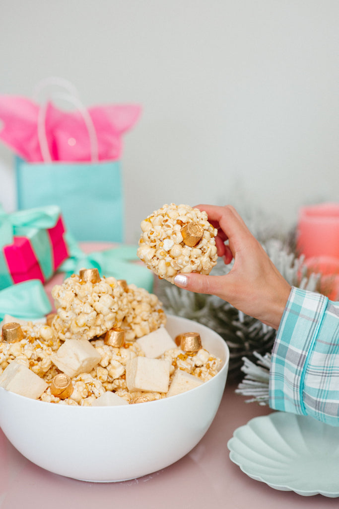 XO Marshmallow Salted Caramel Popcorn Balls