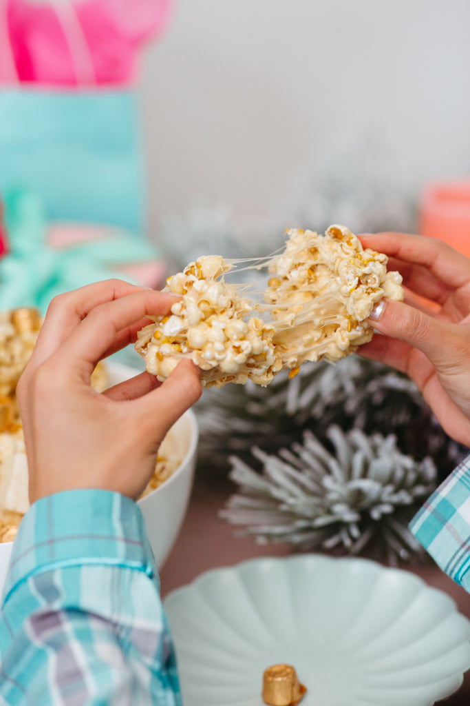 XO Marshmallow Salted Caramel Popcorn Balls