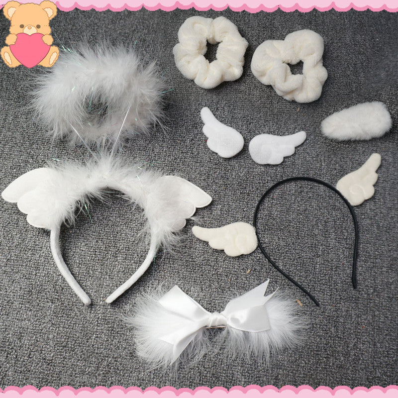 White angel wings headband headwear YV43512 – Youvimi