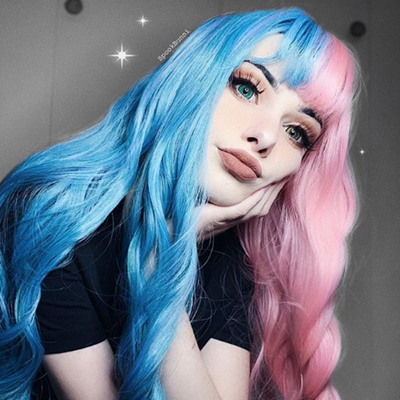 Half Blue Half Pink Wig Off 60 Medpharmres Com