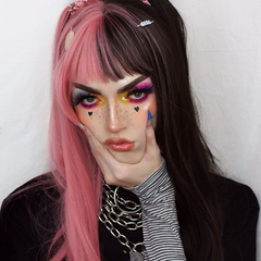 Lolita Half Black Half Pink Wig Yv Youvimi