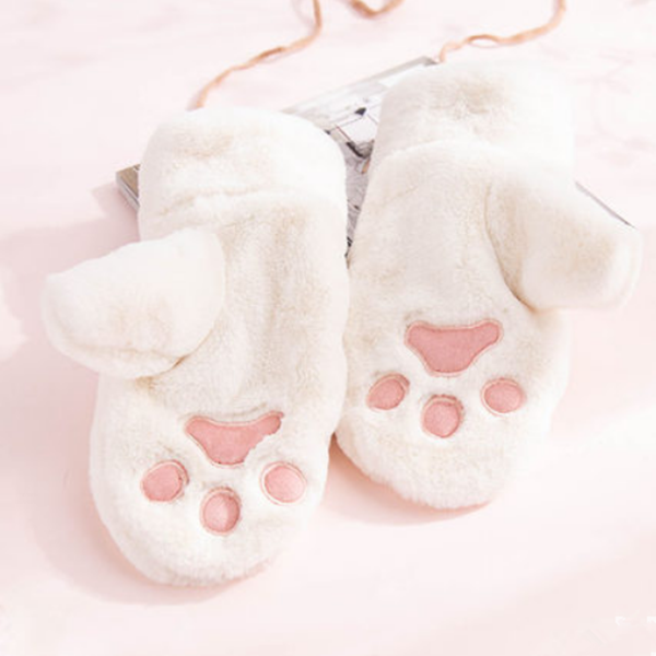 Cute cat paw plush gloves yv42709 – Youvimi