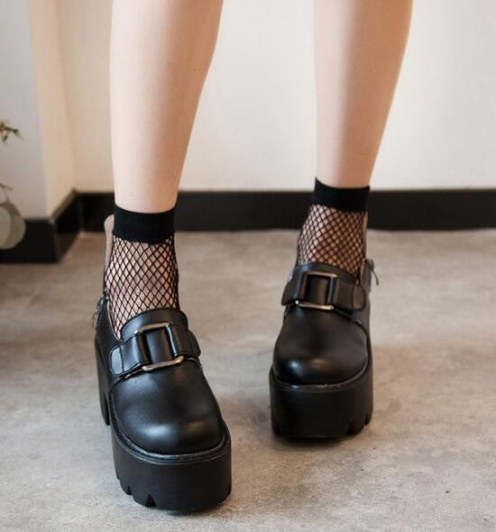 platform heels with socks