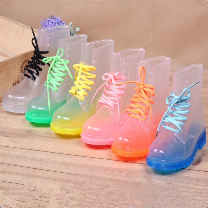 clear plastic boots