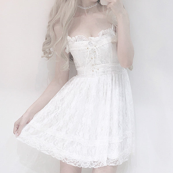 white peasant dress long
