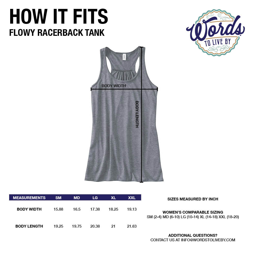 Bella Tank Tops Size Chart