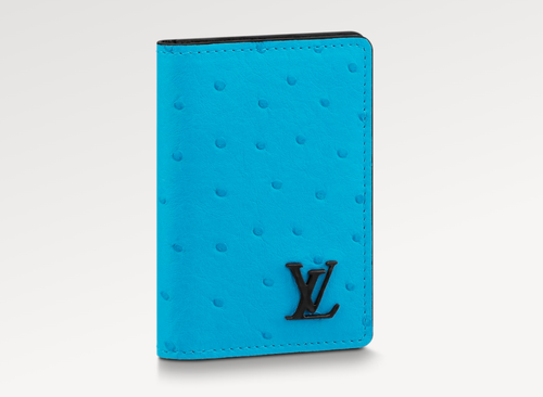 Louis Vuitton, Bags, Louis Vuitton Taurillon Illusion Pocket Organizer  Bleu Rose
