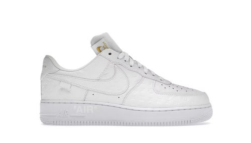 Louis Vuitton Nike Air Force 1 Low by Virgil Abloh Black Metallic Silver, 8.5 / 10W / New