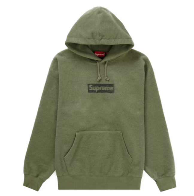 Supreme Inside Out Box Logo Hooded Sweatshirt Light Olive