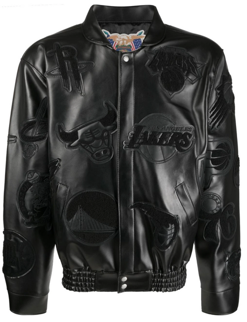 Jeff Hamilton NBA Collage Wool Jacket - Black