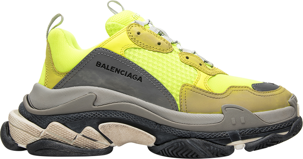 Giày Balenciaga Triple S Clear Sole Fluo Yellow Siêu Cấp Like Au 999