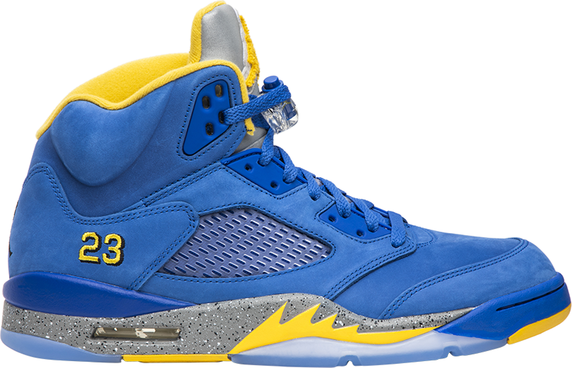 blue and yellow jordan 5 2019