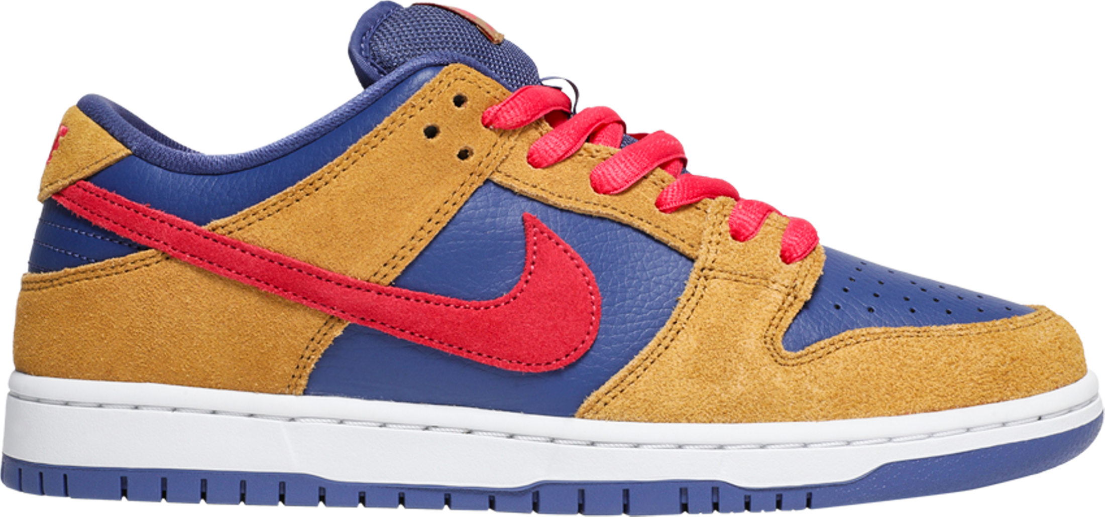 Nike Dunk Low SB Sneaker in Wheat Dark Purple - BQ6817 700