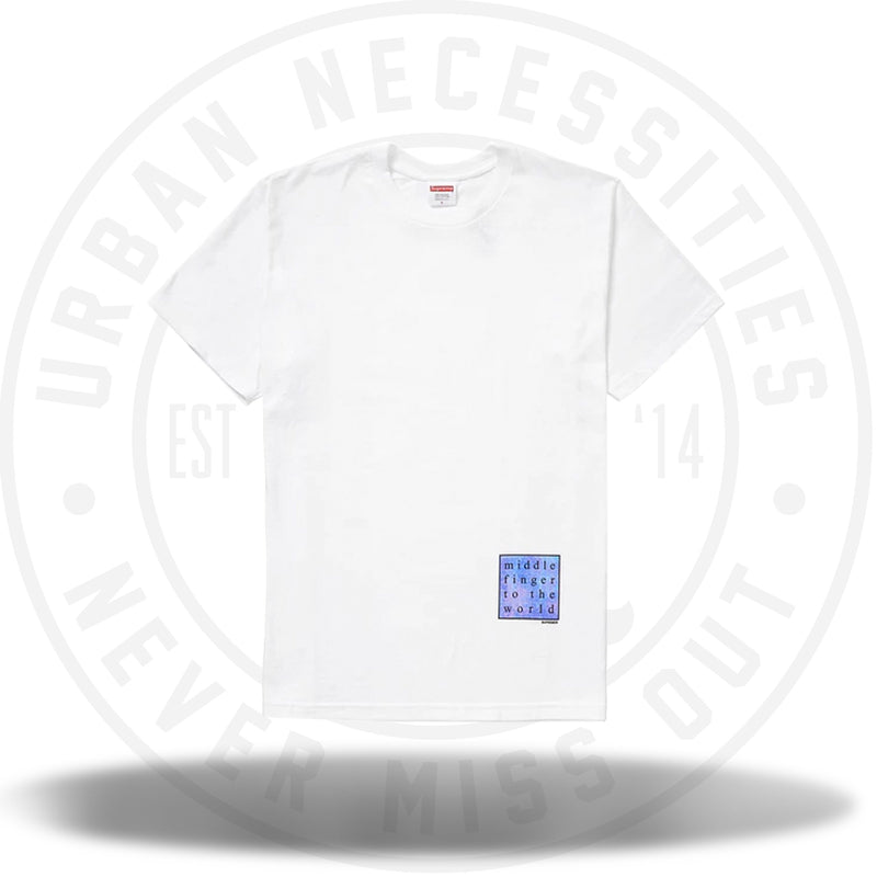 Supreme Middle Finger to the World Tee White – RvceShops