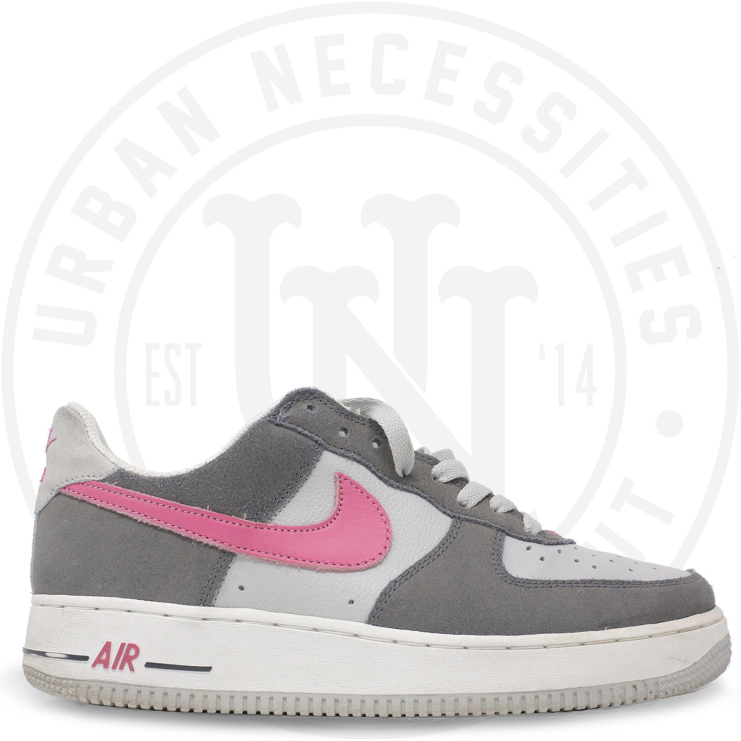 grey and pink air force 1