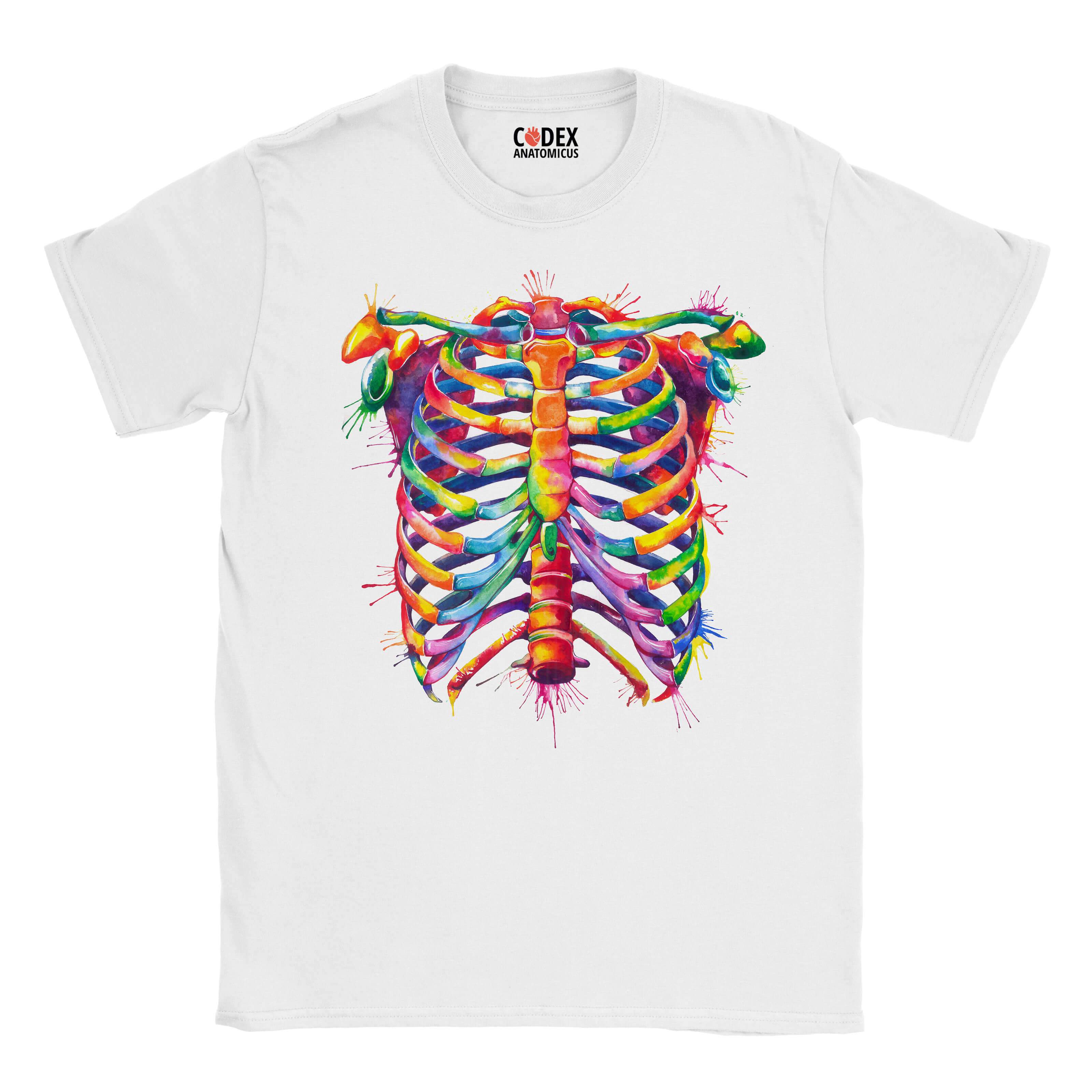 Rib cage Anatomy T-Shirt - Watercolor - Codex Anatomicus