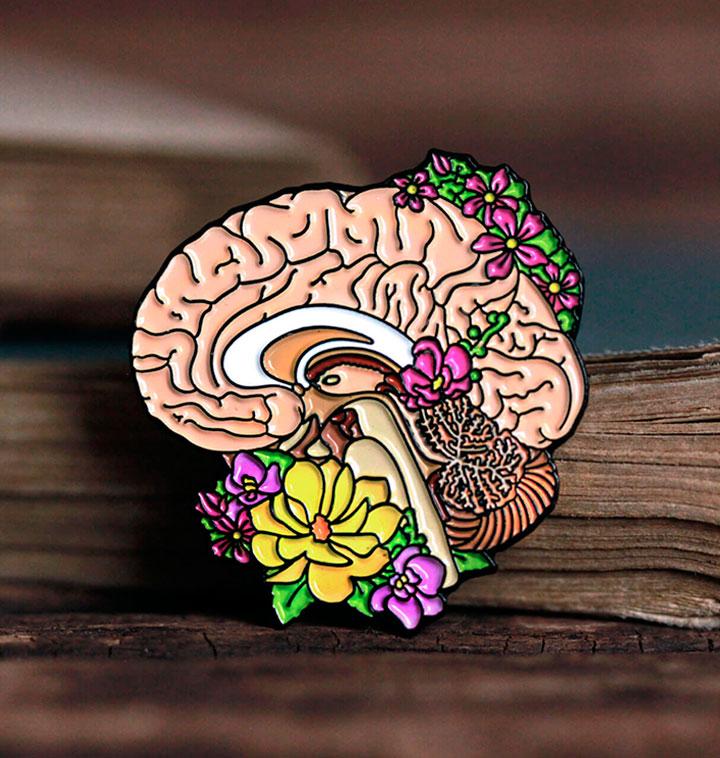 Anatomical Brain Enamel Pin Codex Anatomicus