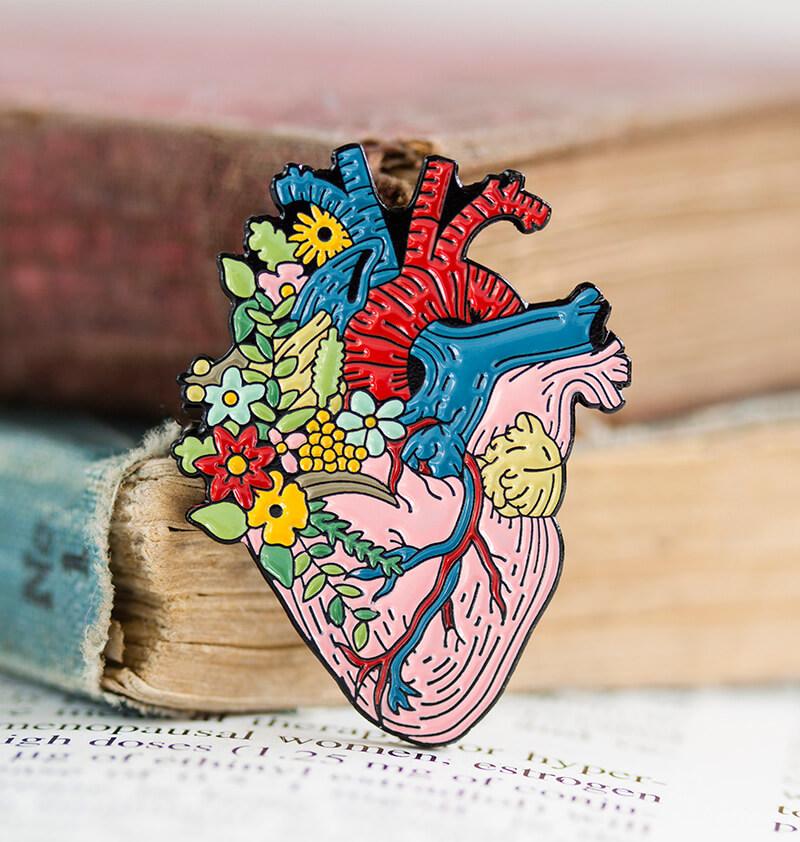 Anatomical Heart Enamel Pin Medical T Codex Anatomicus 8165
