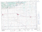 062E09 Carlyle Canadian topographic map, 1:50,000 scale from Saskatchewan Map Store