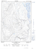 107B05W Beaver House Creek Canadian topographic map, 1:50,000 scale from Northwest Territories Map Store