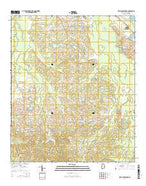 Davis Crossroads Alabama Current topographic map, 1:24000 scale, 7.5 X 7.5 Minute, Year 2014 from Alabama Map Store