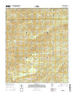 Daviston Alabama Current topographic map, 1:24000 scale, 7.5 X 7.5 Minute, Year 2014 from Alabama Map Store