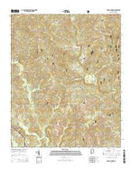 Poplar Springs Alabama Current topographic map, 1:24000 scale, 7.5 X 7.5 Minute, Year 2014 from Alabama Map Store
