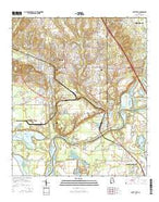 Prattville Alabama Current topographic map, 1:24000 scale, 7.5 X 7.5 Minute, Year 2014 from Alabama Map Store