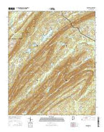 Vandiver Alabama Current topographic map, 1:24000 scale, 7.5 X 7.5 Minute, Year 2014 from Alabama Map Store