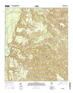 Vaughn Alabama Current topographic map, 1:24000 scale, 7.5 X 7.5 Minute, Year 2014 from Alabama Map Store