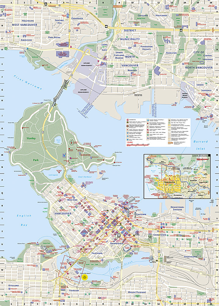 Buy map: Vancouver, British Columbia DestinationMap by National ...