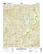 Brooks Georgia Current topographic map, 1:24000 scale, 7.5 X 7.5 Minute, Year 2014 from Georgia Map Store