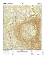 Woodbury Georgia Current topographic map, 1:24000 scale, 7.5 X 7.5 Minute, Year 2014 from Georgia Map Store