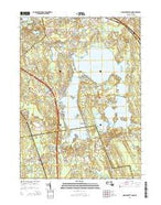 Assawompset Pond Massachusetts Current topographic map, 1:24000 scale, 7.5 X 7.5 Minute, Year 2015 from Massachusetts Map Store
