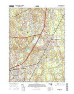 Attleboro Massachusetts Current topographic map, 1:24000 scale, 7.5 X 7.5 Minute, Year 2015 from Massachusetts Map Store