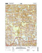 Reading Massachusetts Current topographic map, 1:24000 scale, 7.5 X 7.5 Minute, Year 2015 from Massachusetts Map Store