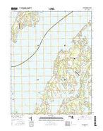 Claiborne Maryland Current topographic map, 1:24000 scale, 7.5 X 7.5 Minute, Year 2016 from Maryland Map Store
