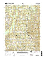 Hughesville Maryland Current topographic map, 1:24000 scale, 7.5 X 7.5 Minute, Year 2016 from Maryland Map Store