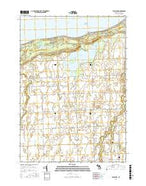 Rush Lake Michigan Current topographic map, 1:24000 scale, 7.5 X 7.5 Minute, Year 2017 from Michigan Map Store