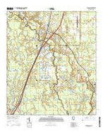 Nicholson Mississippi Current topographic map, 1:24000 scale, 7.5 X 7.5 Minute, Year 2015 from Mississippi Map Store