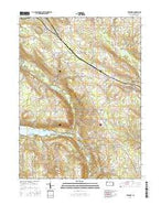 Fredonia Pennsylvania Current topographic map, 1:24000 scale, 7.5 X 7.5 Minute, Year 2016 from Pennsylvania Map Store