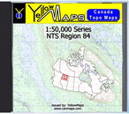 Buy digital map disk YellowMaps Canada Topo Maps: NTS Regions 84 from Alberta Maps Store