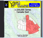 Buy digital map disk YellowMaps Canada Topo Maps: Canada East from Alberta Maps Store