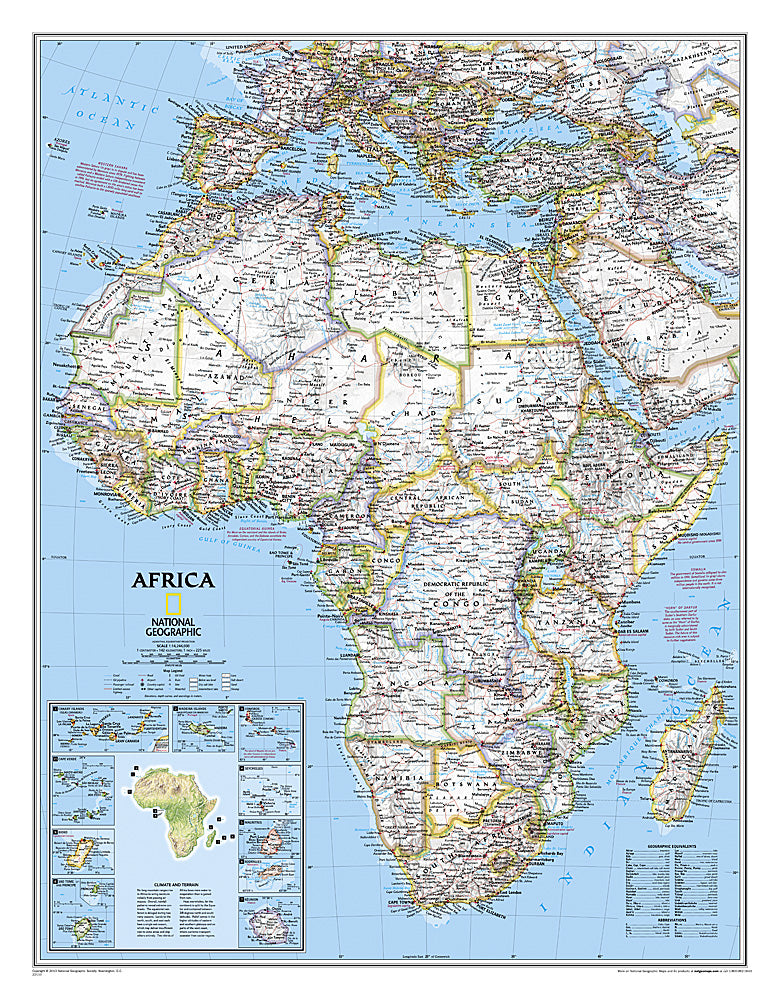 Buy map: Africa, Classic, Laminated by National Geographic Maps ...