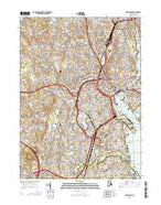 Providence Rhode Island Current topographic map, 1:24000 scale, 7.5 X 7.5 Minute, Year 2015 from Rhode Island Map Store